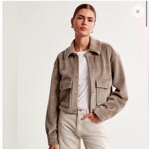 Abercrombie & Fitch Velour Cropped Jacket